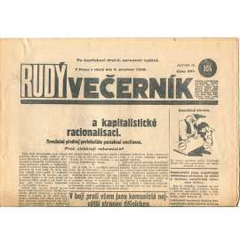 Rudý večerník (4.12.1928) - staré noviny, 1. republika