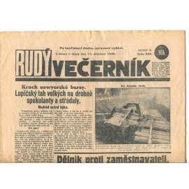 Rudý večerník (11.12.1928) - staré noviny, 1. republika