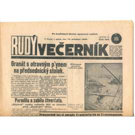 Rudý večerník (14.12.1928) - staré noviny, 1. republika