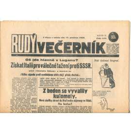 Rudý večerník (15.12.1928) - staré noviny, 1. republika