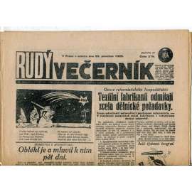 Rudý večerník (22.12.1928) - staré noviny, 1. republika