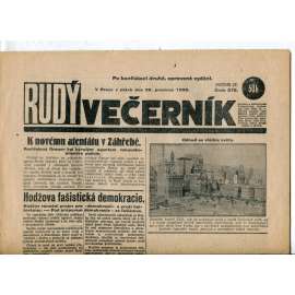 Rudý večerník (28.12.1928) - staré noviny, 1. republika