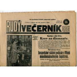 Rudý večerník (29.12.1928) - staré noviny, 1. republika