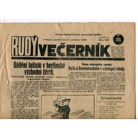 Rudý večerník (31.12.1928) - staré noviny, 1. republika