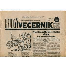 Rudý večerník (29.4.1928) - staré noviny, 1. republika