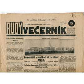 Rudý večerník (23.4.1928) - staré noviny, 1. republika