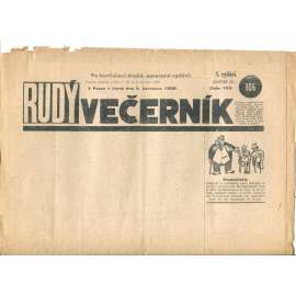 Rudý večerník (3.7.1928) - staré noviny, 1. republika