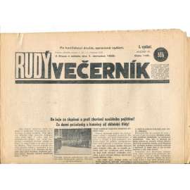 Rudý večerník (7.7.1928) - staré noviny, 1. republika