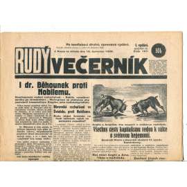 Rudý večerník (18.7.1928) - staré noviny, 1. republika