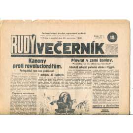Rudý večerník (23.7.1928) - staré noviny, 1. republika