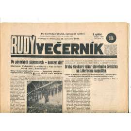 Rudý večerník (25.7.1928) - staré noviny, 1. republika