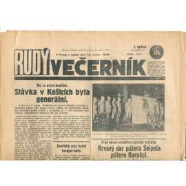 Rudý večerník (10.8.1928) - staré noviny, 1. republika