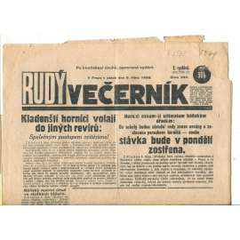 Rudý večerník (5.10.1928) - staré noviny, 1. republika (pošk.)