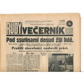 Rudý večerník (11.10.1928) - staré noviny, 1. republika