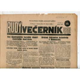 Rudý večerník (27.10.1928) - staré noviny, 1. republika