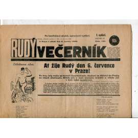 Rudý večerník (8.6.1928) - staré noviny, 1. republika