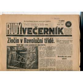 Rudý večerník (15.6.1928) - staré noviny, 1. republika