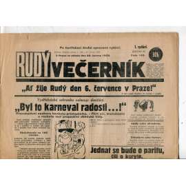 Rudý večerník (20.6.1928) - staré noviny, 1. republika