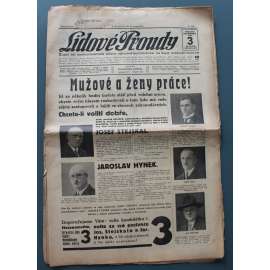 Lidové proudy 1935, roč. XL (noviny, politika ČSNS, Hradec Králové, mj. Mužové a ženy práce!, Textilní a krajinská výstava v r. 1936 ve Dvoře Králové n. Labem, Národní socialismus vítězí)