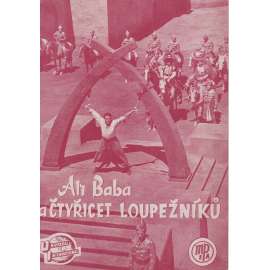 Ali Baba a čtyřicet loupežníků. Bio-program v obrazech. Filmový prospekt z kina. (režie A. Lubin, hrají M. Montez, J. Hall)