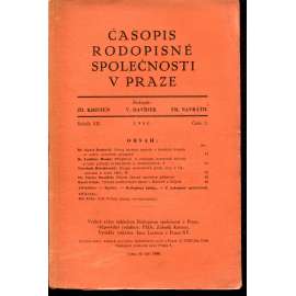 Časopis Rodopisné společnosti v Praze, ročník XII., číslo 2/1940