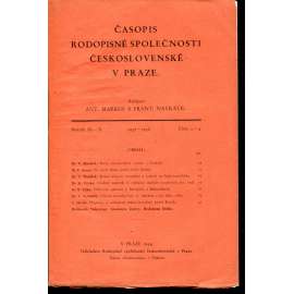Časopis Rodopisné společnosti v Praze, ročník IX.-X., číslo 2-4/1938