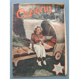 Ozvěny domova a světa 1936, č. 28 (časopis, společnost, první republika, mj. Slovenská strela, Na racích, Dvacetiletá, Laufrova sportovní strana, V. Jírů - O své nejmilejší reportáži, Praktická móda)