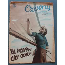 Ozvěny domova a světa s románovou přílohou 1940, č. 23 (časopis, společnost, protektorát, mj. Západ se změnil [druhá světová válka - Francie], V zákulisí dostihové slávy, Curacao ostrov staletých bojů, Děti chodí na chrousty)