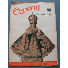 Ozvěny domova a světa 1935, č. 52 (časopis, společnost, první republika, mj. President E. Beneš, Pražské jezulátko, U vánočního stolu, Móda, Večerní pletené šaty, O. Scheinpflugová [K. Čapek] o svém Škoda-Popularu)