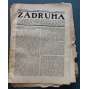Zádruha. Anarchistický čtrnáctidenník 1914, roč. VI, č. 1-8 (časopis, anarchismus, Rakousko Uhersko, mj. Bakunin, Kamil V. Berdych, Anarchistický sjezd v Praze, Po sjezdu českých bezvěrců, Hlídka bezvěrecká)