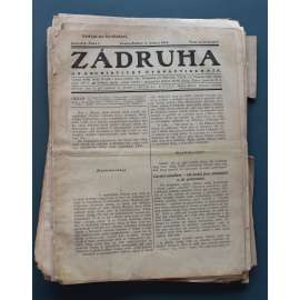 Zádruha. Anarchistický čtrnáctidenník 1913, roč. V. (časopis, anarchismus, Rakousko Uhersko, mj. První máj, S. K. Neumann - Lidé političtí a lidé kulturní, Anarchistické myšlenky a anarchismus, Persekuce Volné Myšlenky, Kdyby Rakousko nebylo...)