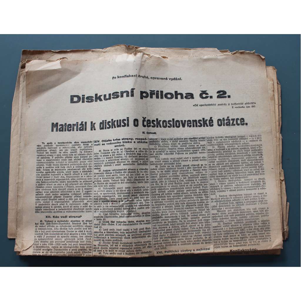 Diskusní příloha. Rudé právo 1928 (noviny, první republika, mj. Členstvo KSČ k diskusi, K boji o venkov, Co dělat po volbách?, Jak k masám?)