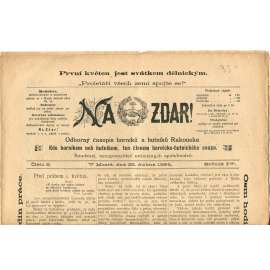 NA ZDAR! Odborný časopis horníků a hutníků Rakouska. Ročník IV., číslo 8. (25.4.1894) [časopis, hornictví, noviny]