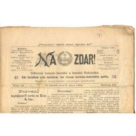 NA ZDAR! Odborný časopis horníků a hutníků Rakouska. Ročník III., číslo 19. (5.10.1893) [časopis, hornictví, noviny]