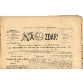 NA ZDAR! Odborný časopis horníků a hutníků Rakouska. Ročník III., číslo 19. (5.10.1893) [časopis, hornictví, noviny]