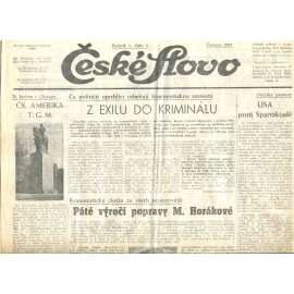 České slovo, ročník 1., číslo 2./1955 (Mnichov, exil, noviny)