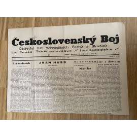 Československý boj, ročník I., číslo 11/1939. Ústřední list zahraničních Čechů a Slováků (exil, Francie, odboj, válka, noviny)