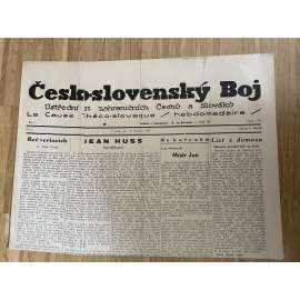 Československý boj, ročník I., číslo 11/1939. Ústřední list zahraničních Čechů a Slováků (exil, Francie, odboj, válka, noviny)