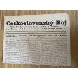 Československý boj, ročník I., číslo 9/1939. Ústřední list zahraničních Čechů a Slováků (exil, Francie, odboj, válka, noviny)