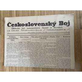 Československý boj, ročník I., číslo 9/1939. Ústřední list zahraničních Čechů a Slováků (exil, Francie, odboj, válka, noviny)
