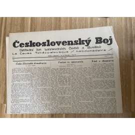 Československý boj, ročník I., číslo 4/1939. Ústřední list zahraničních Čechů a Slováků (exil, Francie, odboj, válka, noviny)