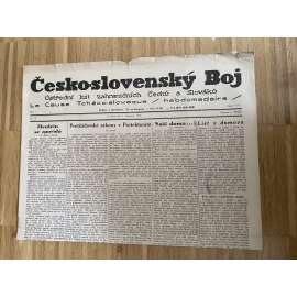 Československý boj, ročník I., číslo 10/1939. Ústřední list zahraničních Čechů a Slováků (exil, Francie, odboj, válka, noviny)