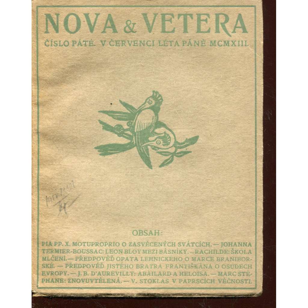 Nova et vetera, číslo 5. (červenec 1913) Stará Říše na Moravě