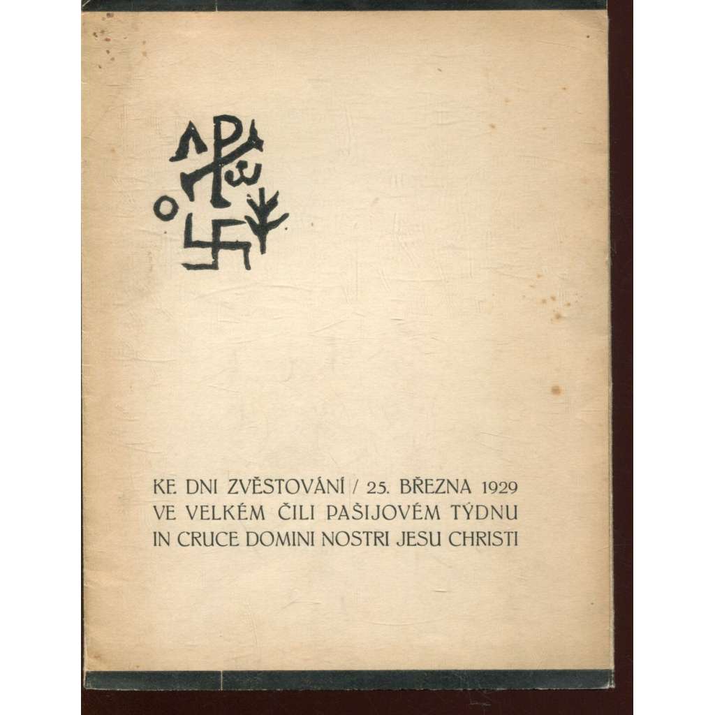 Ke dni zvěstování (Archy, 1929) - Stará Říše na Moravě Ke dni zvěstování (Archy, 1929) - Stará Říše na Moravě