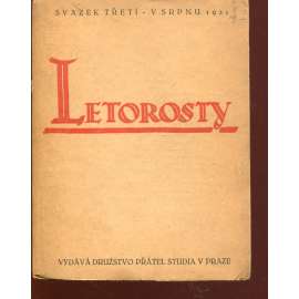 Letorosty, svazek 3/1921 (Sborník Družstva Přátel Studia v Praze) Letorosty, svazek 3/1921 (Sborník Družstva Přátel Studia v Praze)