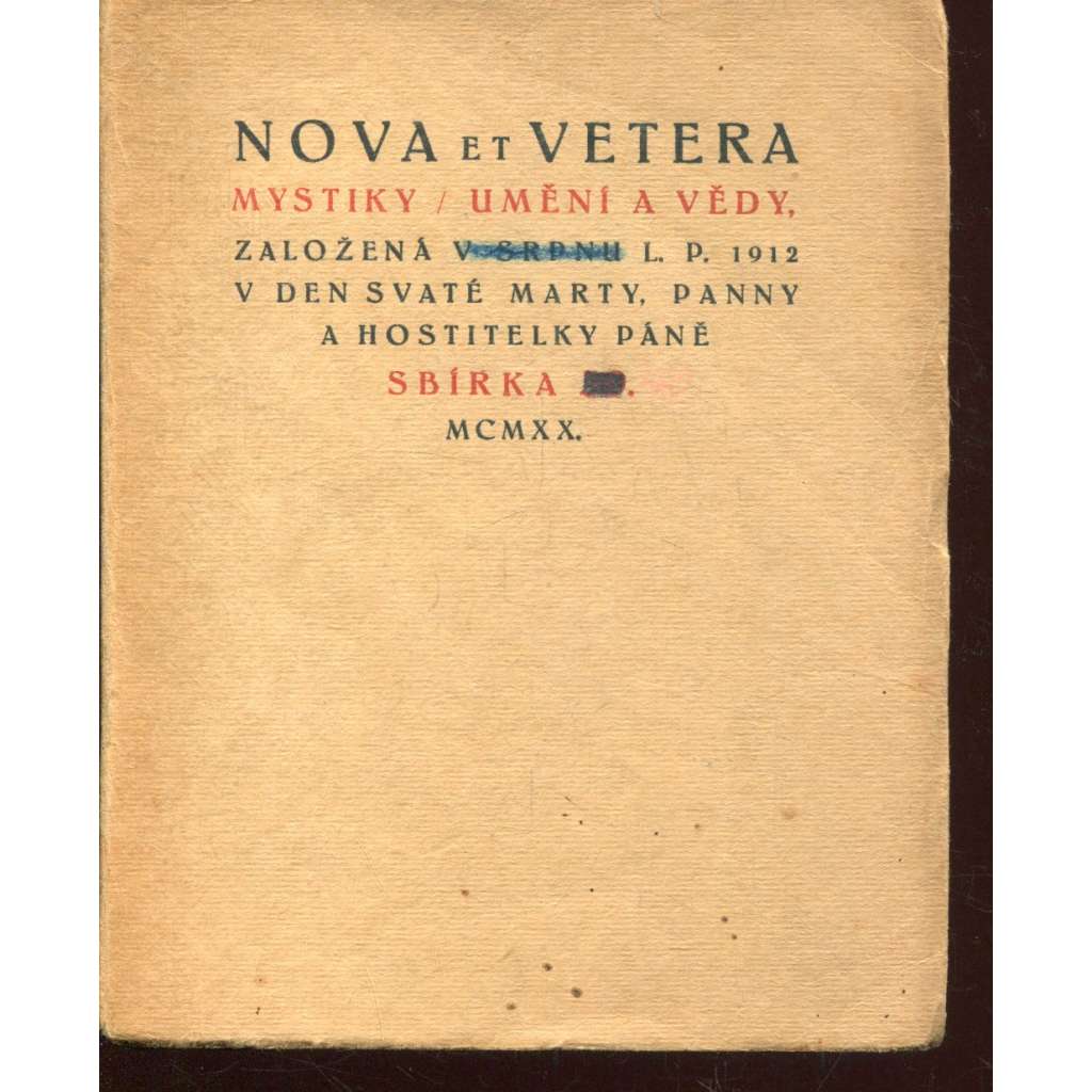 Mystiky / Umění a vědy (Nova et vetera, Stará Říše na Moravě) Mystiky / Umění a vědy (Nova et vetera, Stará Říše na Moravě)