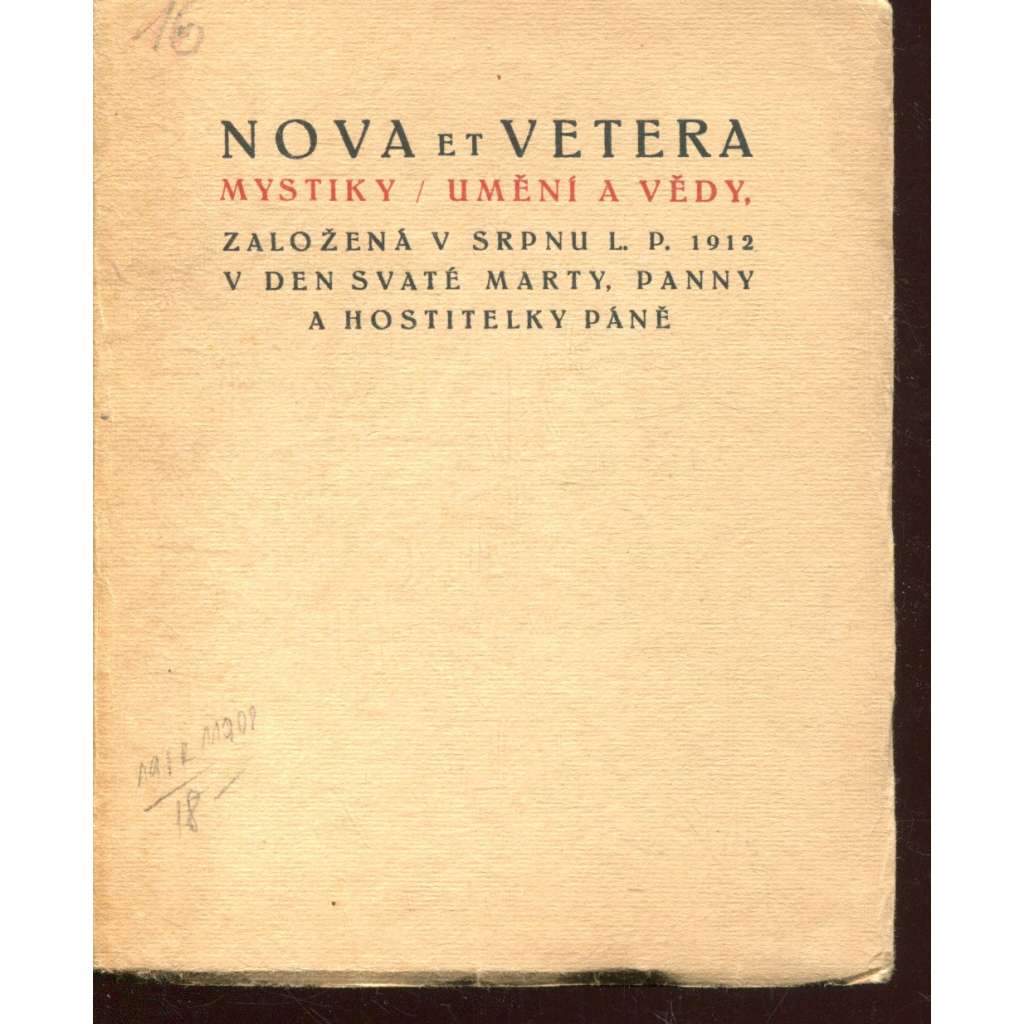 Mystiky / Umění a vědy (Nova et vetera, Stará Říše na Moravě) Mystiky / Umění a vědy (Nova et vetera, Stará Říše na Moravě)
