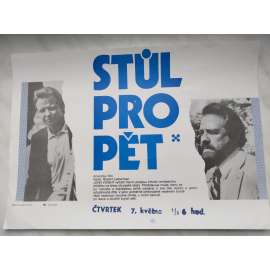 Stůl pro pět (filmový plakát, slepka, film USA 1983, režie Robert Lieberman, Hrají:J. Voight, R. Crenna)