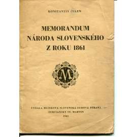 Memorandum národa slovenského z. r. 1861 (Hlinka) - text slovensky