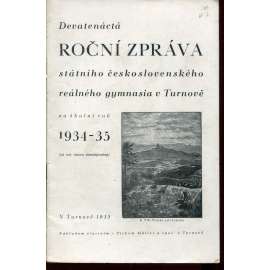 19. roční zpráva státního československého reálného gymnasia v Turnově za školní rok 1934-1935 (Turnov)